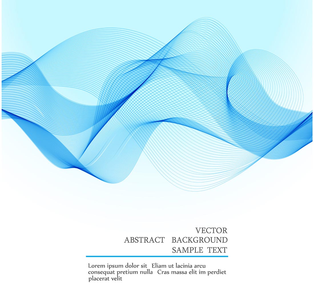 蓝色曲线渐变背景矢量素材